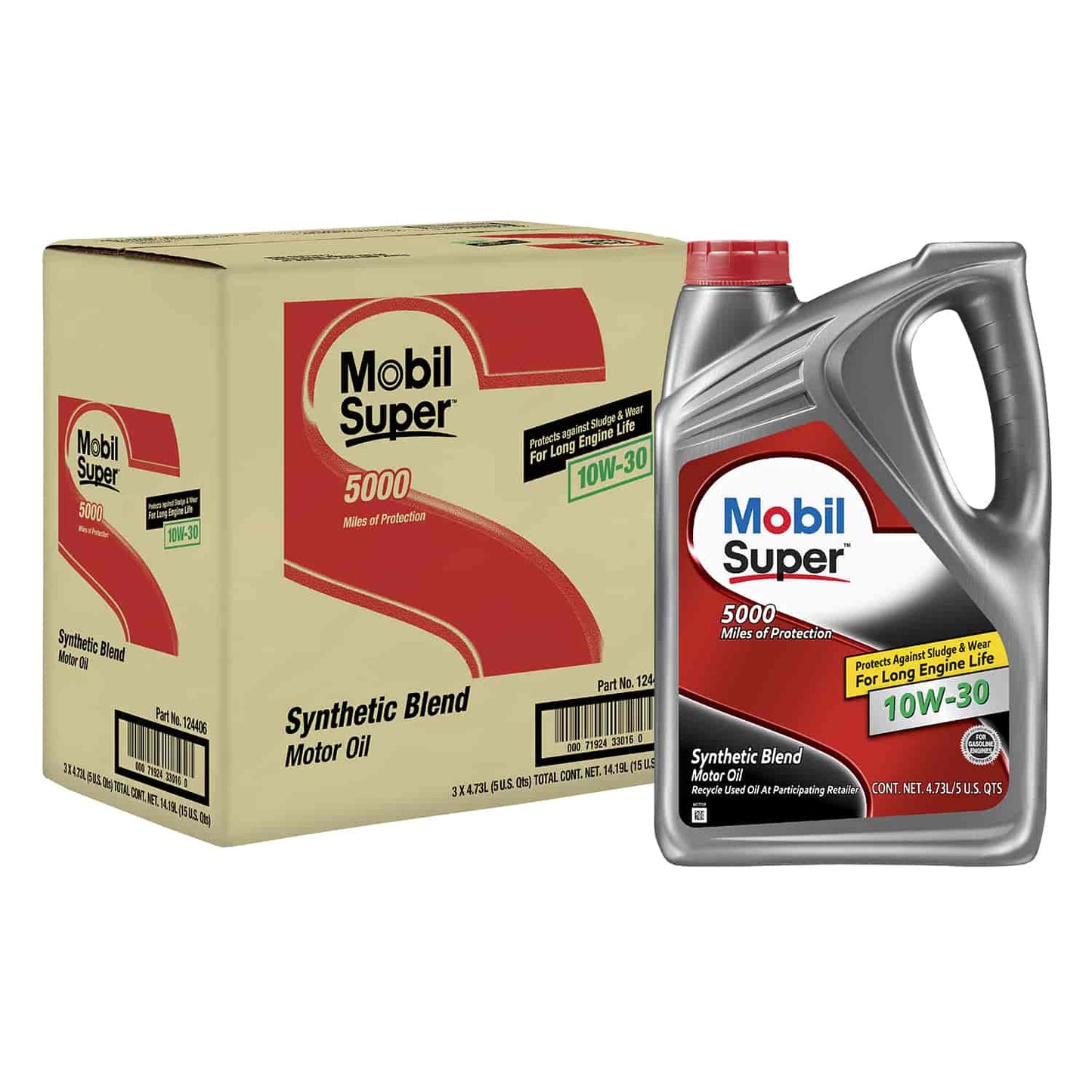Mobil Super Blend 10W-30, 5 Qts