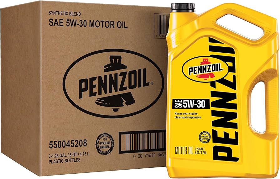 Pennzoil 5W30 Motor Oil, 5 Qts