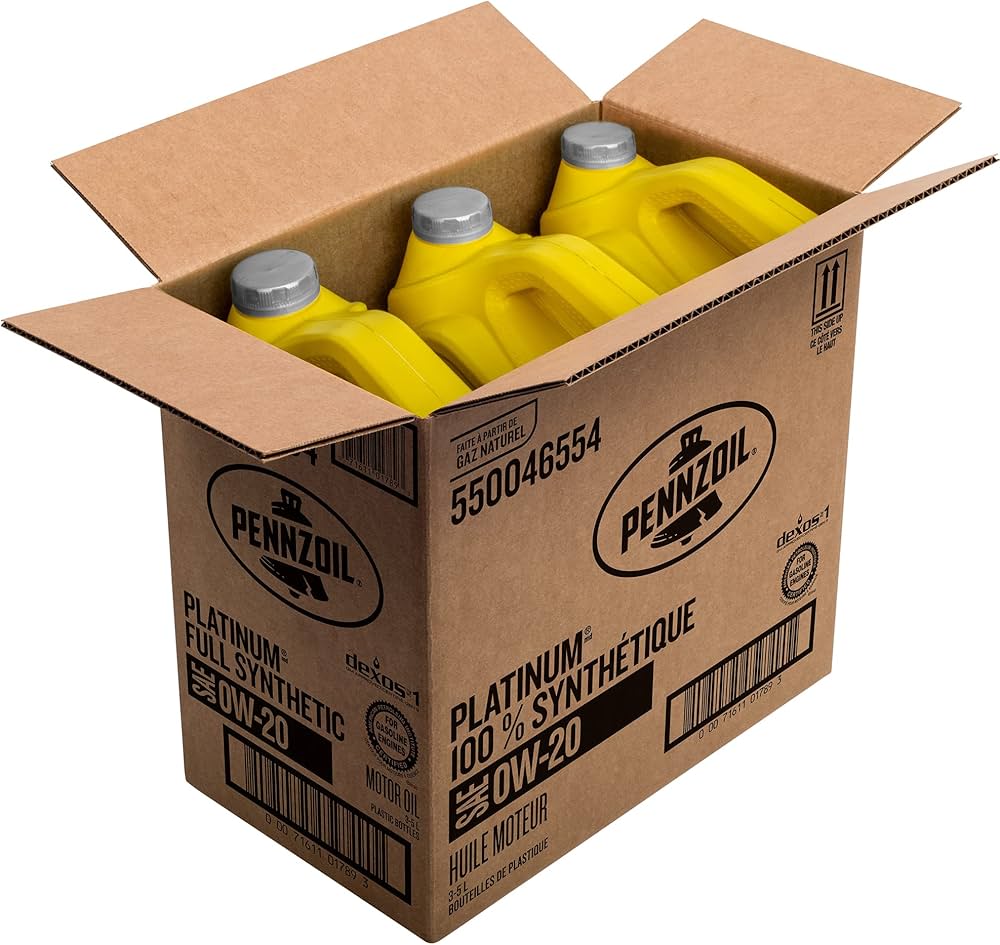 Pennzoil 0W20 Motor Oil, 5 Qts