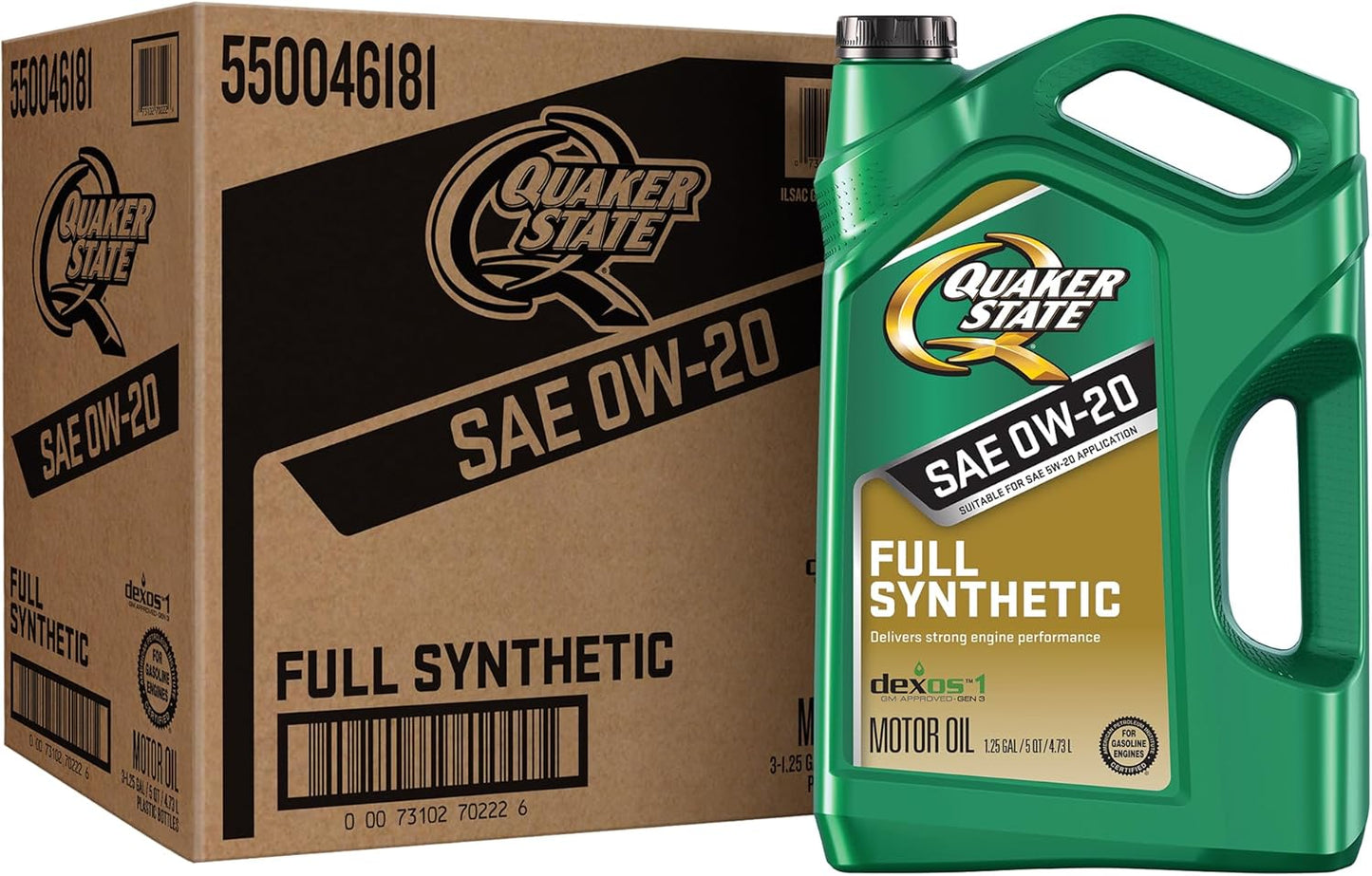 Quaker State Full Synthetic 0W20, 5 Qts