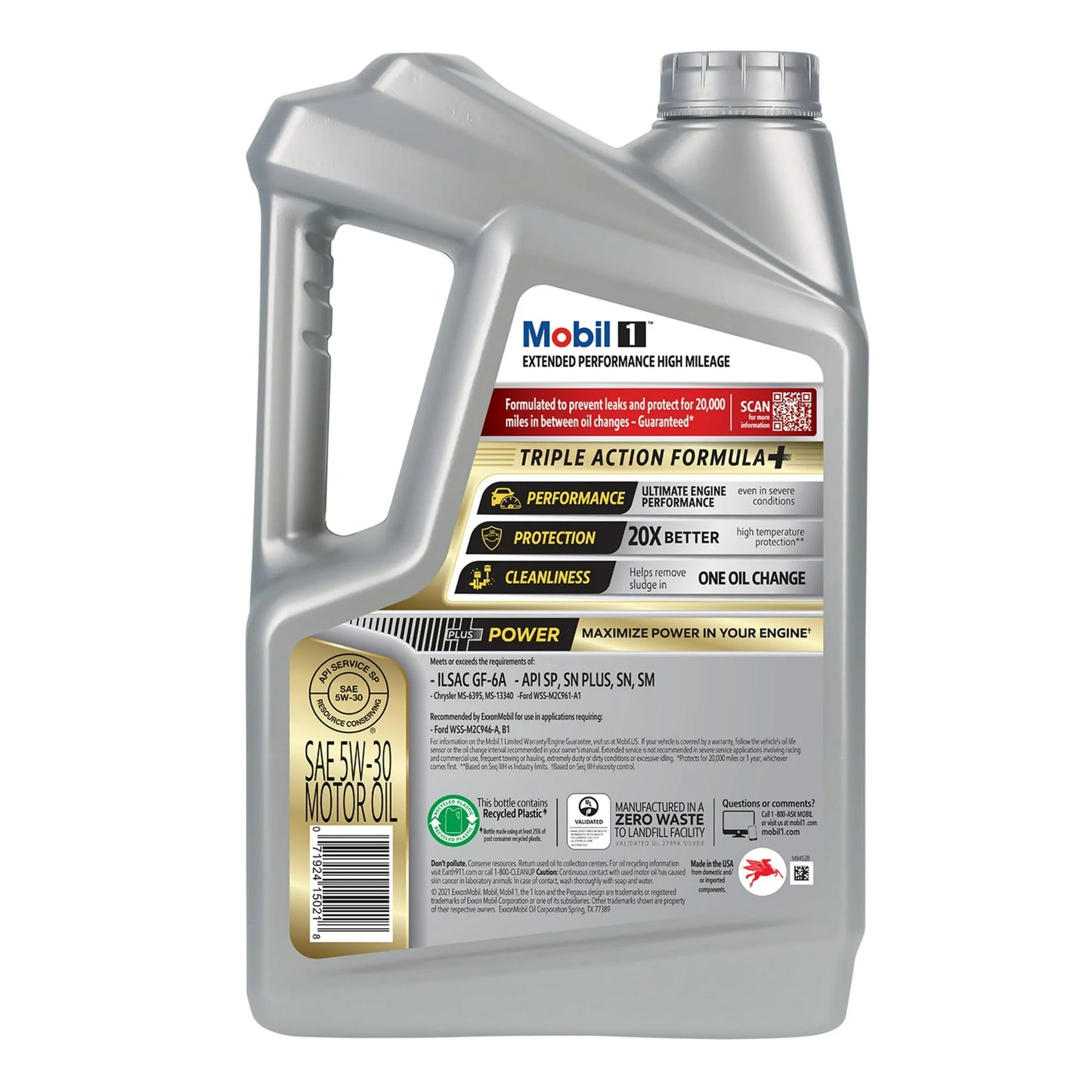 Mobil 1 Full Synthetic 5W-30 HM, 5 Quart (Pack of 3)