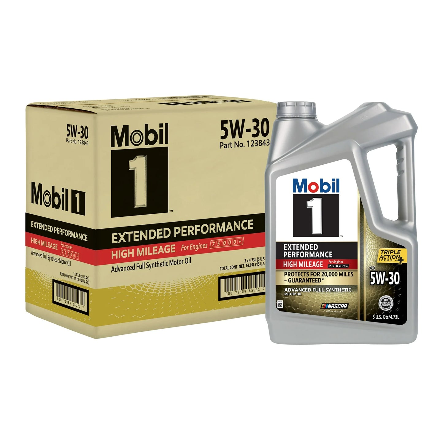Mobil 1 Full Synthetic 5W-30 HM, 5 Quart (Pack of 3)