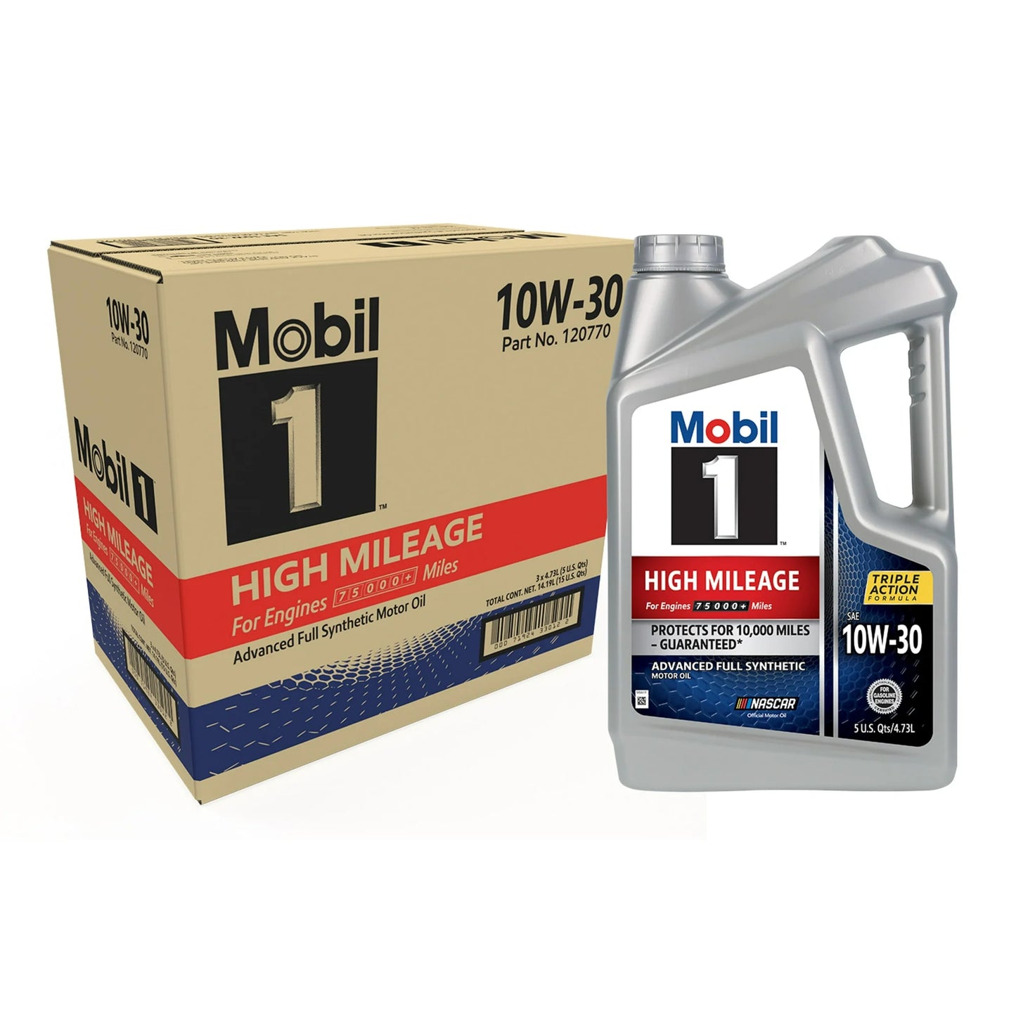 Mobil 1 Full Synthetic 10W-30 HM, 5 Quart