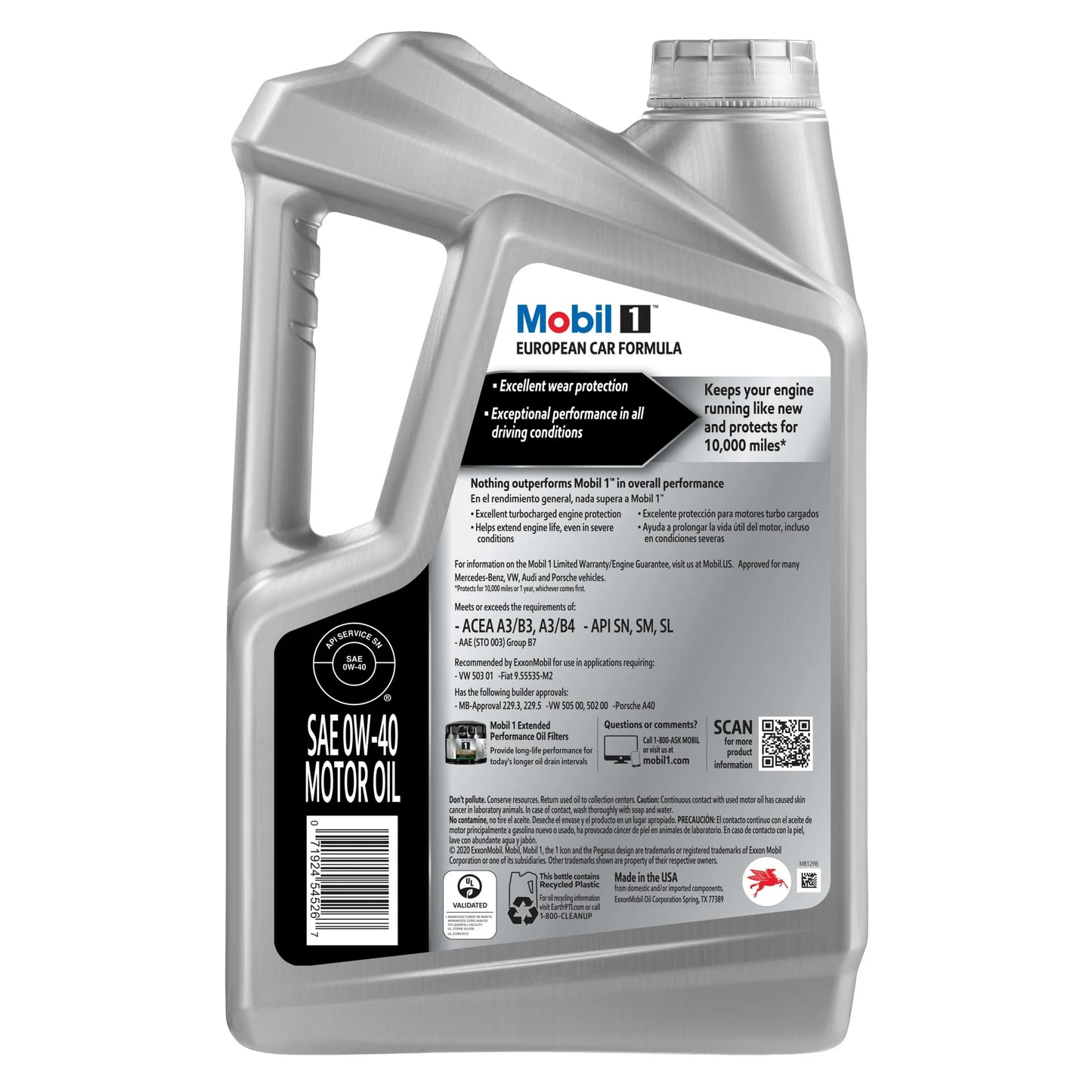 Mobil 1 Full Synthetic 0W-40, 5 Quart