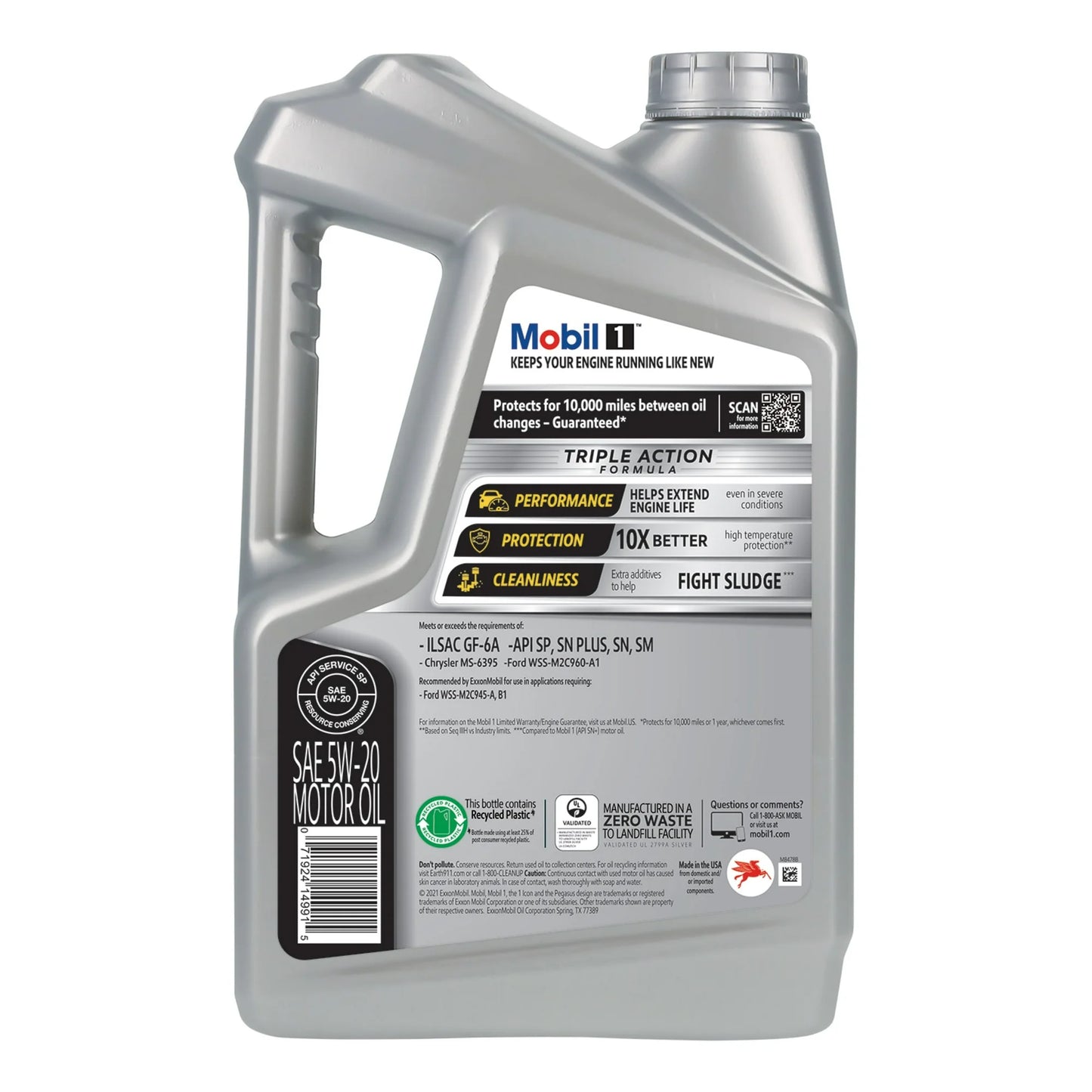 Mobil 1 Full Synthetic 5W-20, 5 Quart (Pack of 3)