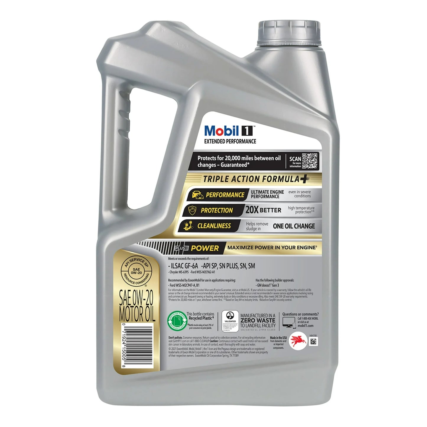 Mobil 1 Full Synthetic 0W-20, 5 Quart