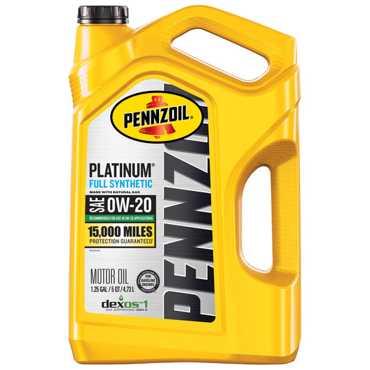 Pennzoil 0W20 Motor Oil, 5 Qts