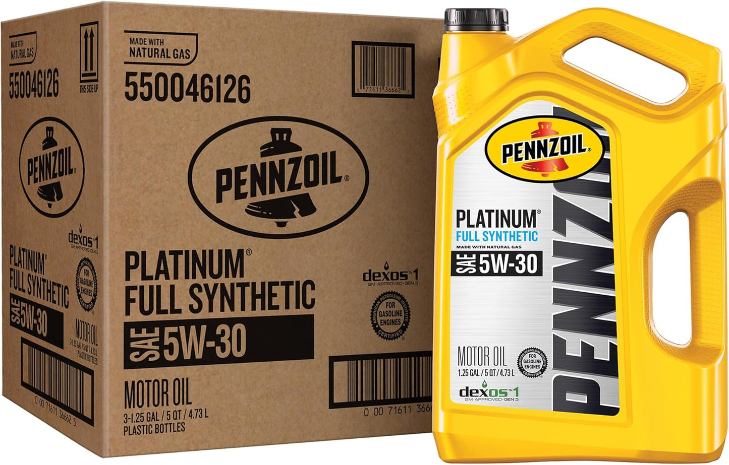 Pennzoil 5W30 Motor Oil, 5 Qts