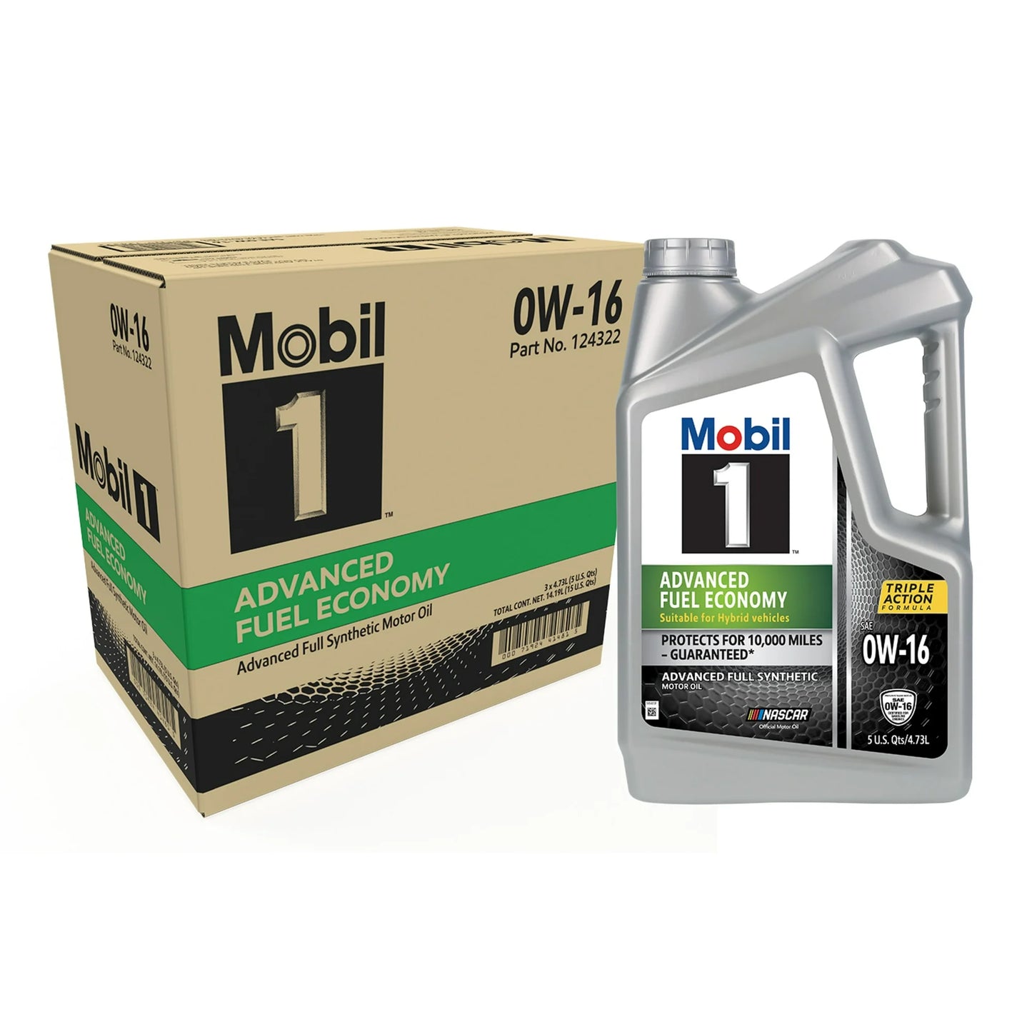 Mobil 1 Full Synthetic 0W-16, 5 Quart