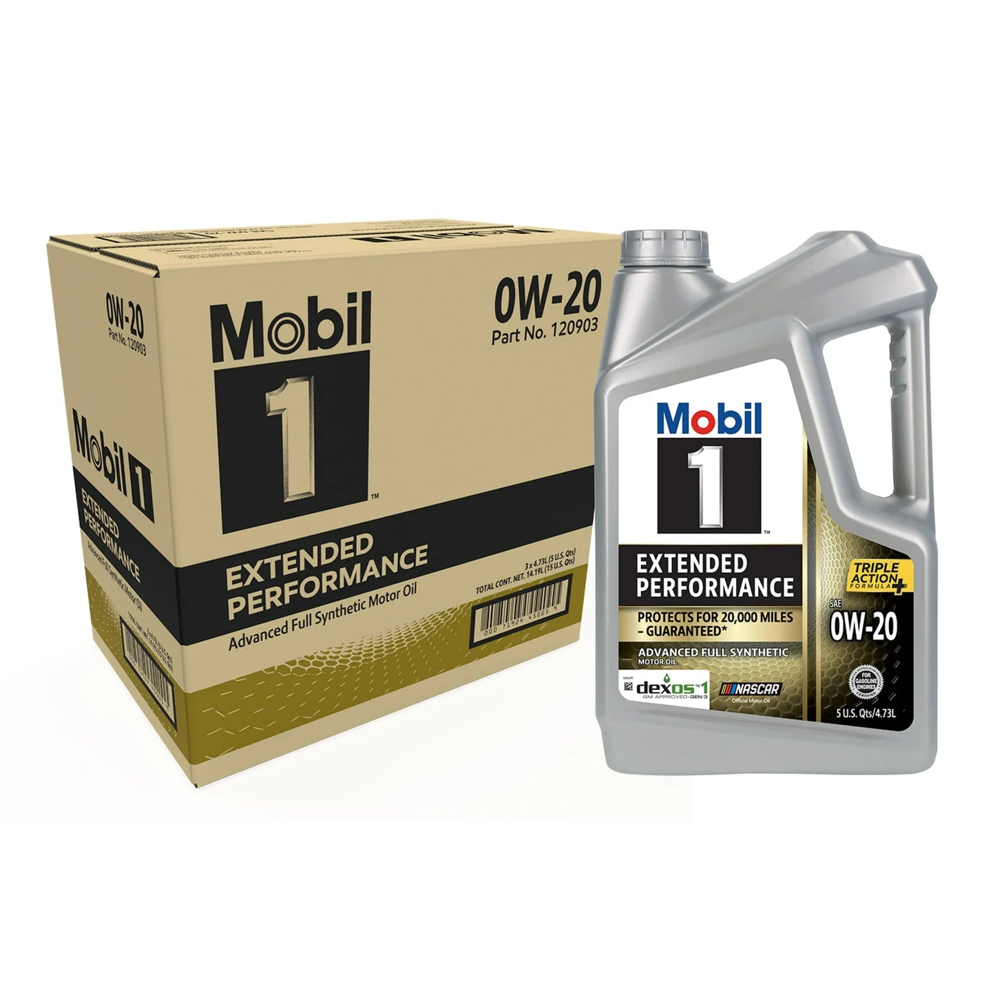 Mobil 1 Full Synthetic 0W-20, 5 Quart