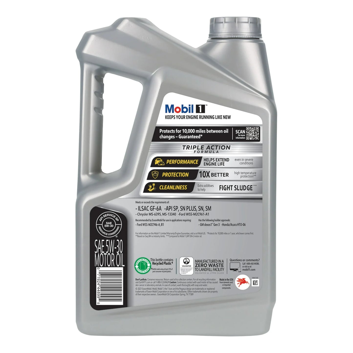 Mobil 1 Full Synthetic 5W-30, 5 Quart (Pack of 3)